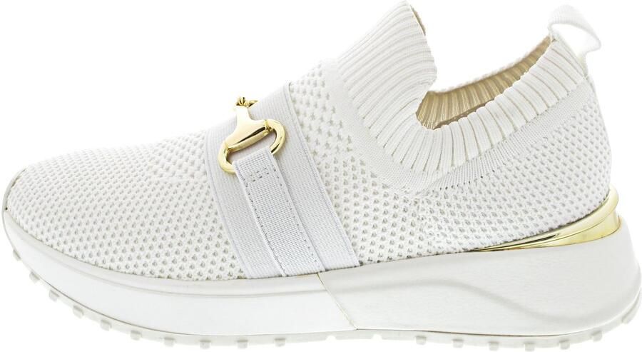 Dailygoods- Instappers Wit Schoenen Dames Instappers Dames Sneakers Schoenenbank Lichtgewicht Materiaal