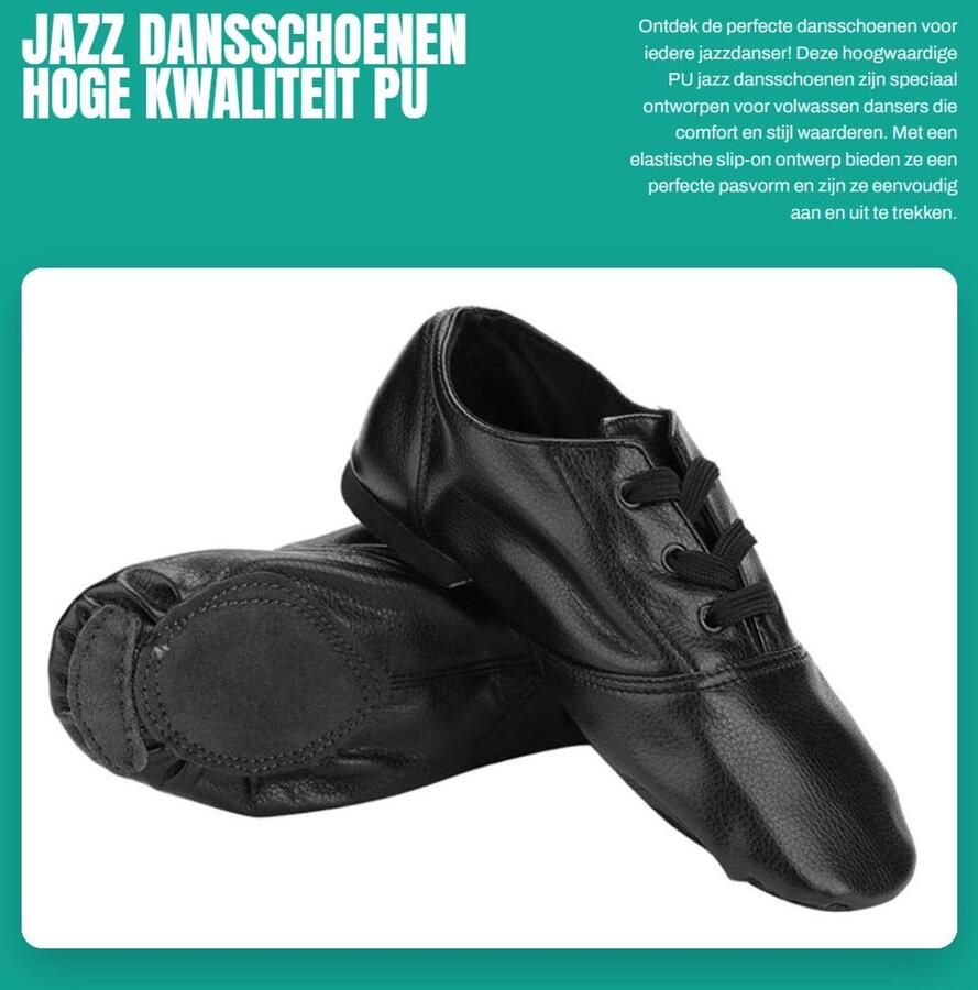 Dailygoods- Jazz Schoenen Hoge Kwaliteit Antislip Dansschoenen Elastische Slip-On PU Bovenmateriaal Dubbele Zolen Goed Vak schap