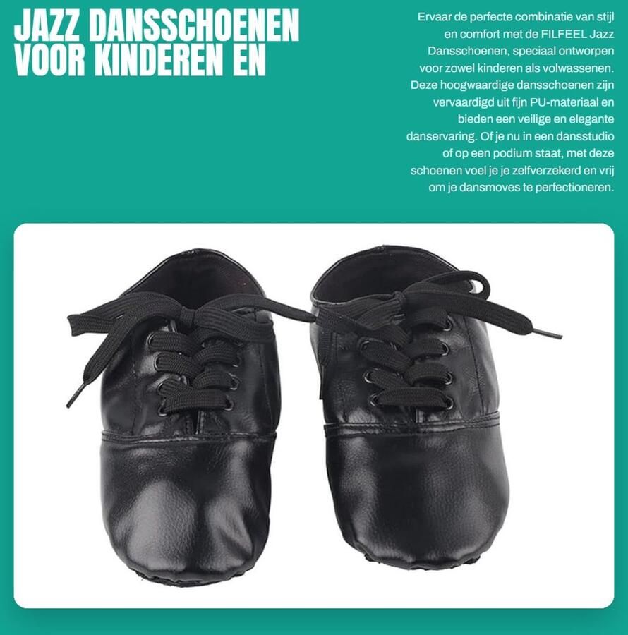 Dailygoody Jazz Dansschoenen voor Kinderen en Volwassenen Hoogwaardige PU Dansschoen Perfect voor Danslessen en Optredens Comfortabel en Duur