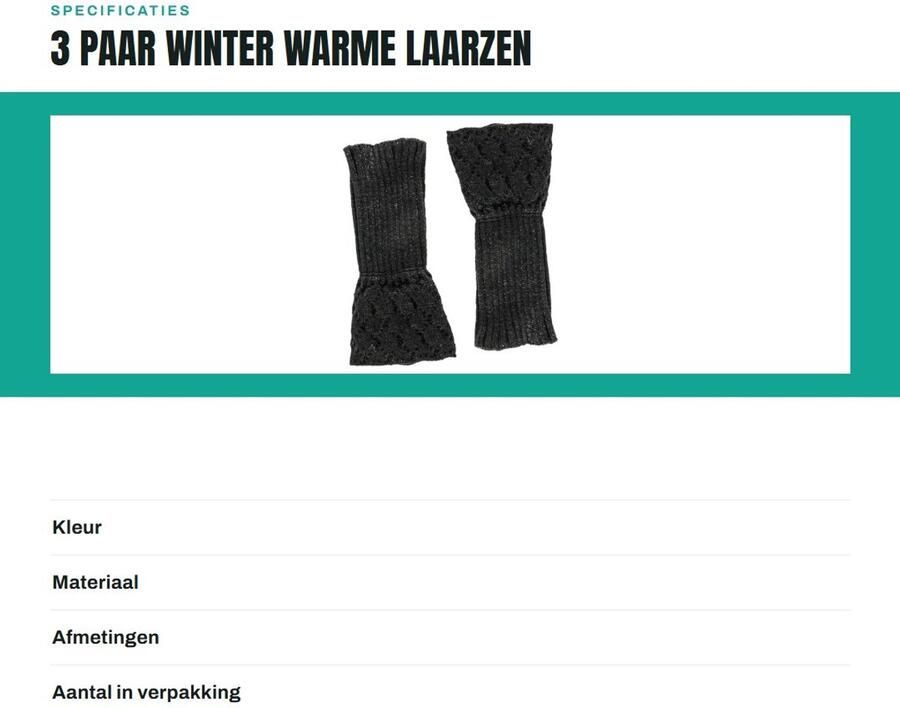 Dailygoods- Laarzen Winter Gehaakte Manchetten Antislip Warmte One- fits-all Geschikt voor elke stijl Beenwarmers