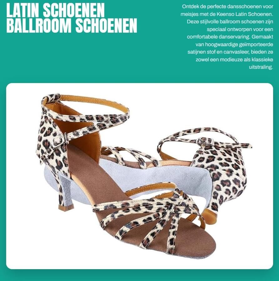 Dailygoods- Latinschoenen Geïmporteerde Satijn Dansschoenen Dames Ballroom Schoenen Antislip Slijtvast Hakhoogte