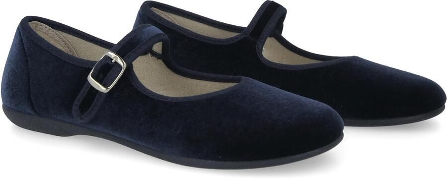 Dailygoods- Mary Janes Fluwelen Dames Platte Ballerina's Casual Sandalen Gespsluiting Rubber Zool Gemaakt in Spanje