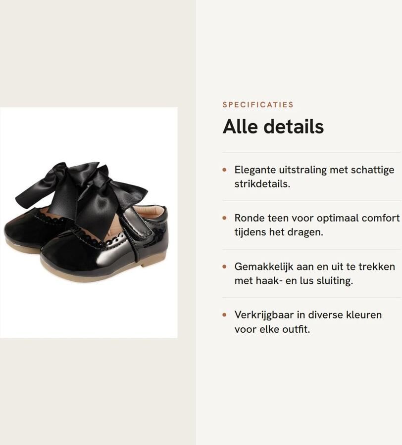 Dailygoods- Meisjes Schoenen Mary Jane Jurk Schoenen Ronde Neus Platte Schoenen Casual Gekleed Elegante Strik Meisjes Flats