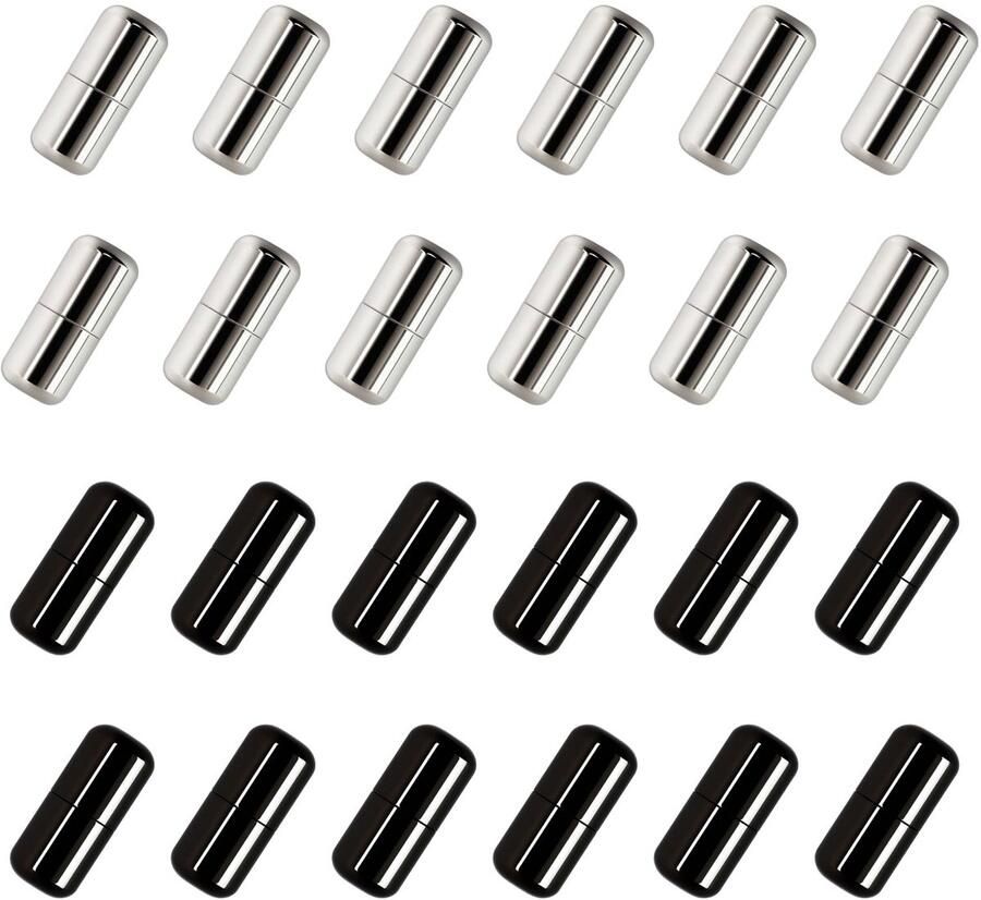 Dailygoods- Metalen Veters 24 Stuks Universele Gesp Kleurrijke Elastische Veters Duurzaam Metaal Praktische Secure Accessoires Schoenaccessoires
