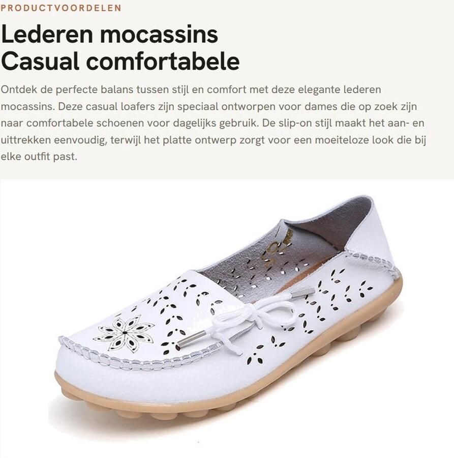 Dailygoods- Mocassins Dames Casual Comfortabel Platte Instappers Leren Loafers Slip-On Rijdende Schoenen Lichtgewicht Design