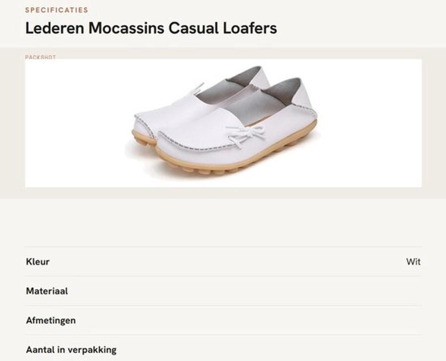 Dailygoods- Mocassins Dames Casual Leren Instappers Platte