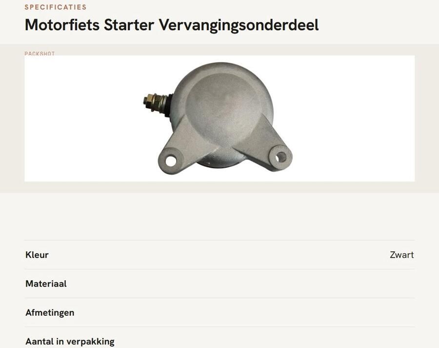 Dailygoods- Motorfiets Starter PMDD-type Vervanging voor Polaris Onderdeelnummer SMU0061 12V Spanning 9 Tanden Aandrijving Hoogwaardig Metaalmateriaal Motorstarter