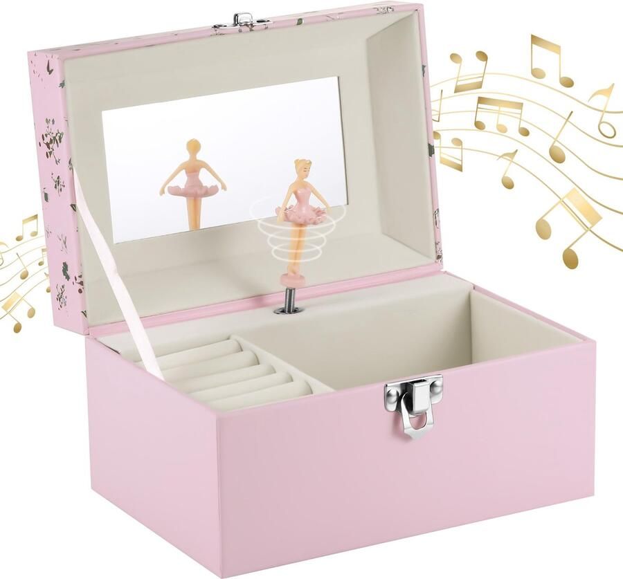 Dailygoods Muzikale Sieradenbox voor Meisjes Ballerina en Muziekdoos