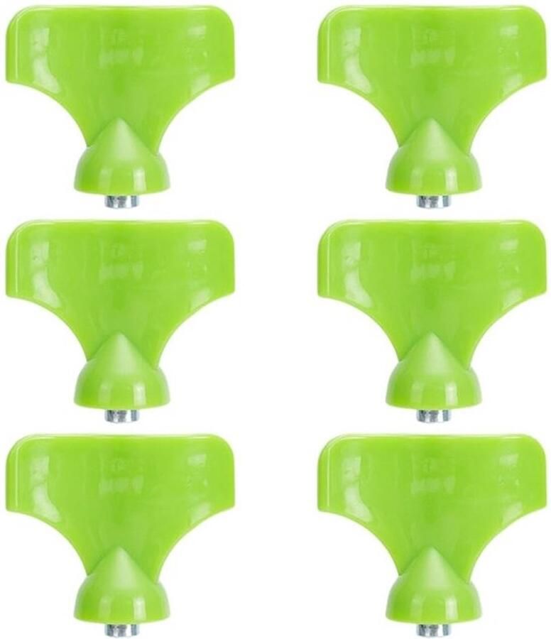 Noppenverwijderingsgereedschap 6 Stuks Schoennoppensleutels Groen Plastic Voor Sportschoenen Lichtgewicht Handig in Gebruik Schoennoppen