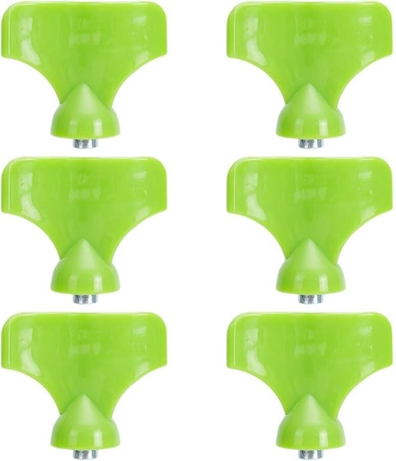 Dailygoods- Noppenverwijderingsgereedschap 6 Stuks Schoennoppensleutels Groen Plastic Voor Sportschoenen Lichtgewicht Handig in Gebruik Schoennoppen