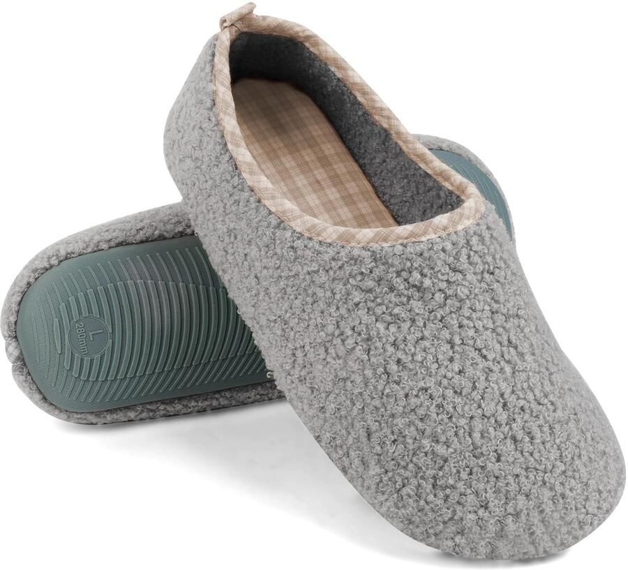 Dailygoods OFFCUP Damespantoffels Dames Fuzzy Krullend Slippers Antislip Katoen Slippers Winterwarme Schoenen Geschikt