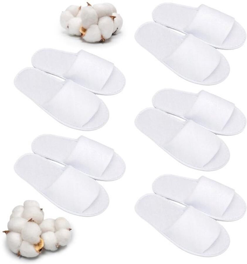 Allecto Spa-pantoffels Antislip Wasbare slippers Wit