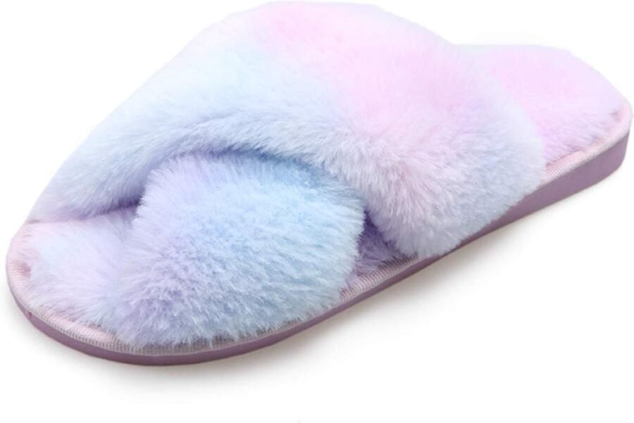 Dailygoods- Pantoffels Dames Warm Comfortabele Sloffen Huisschoenen Fleece Bovenwerk Handwasbaar Elegant Design