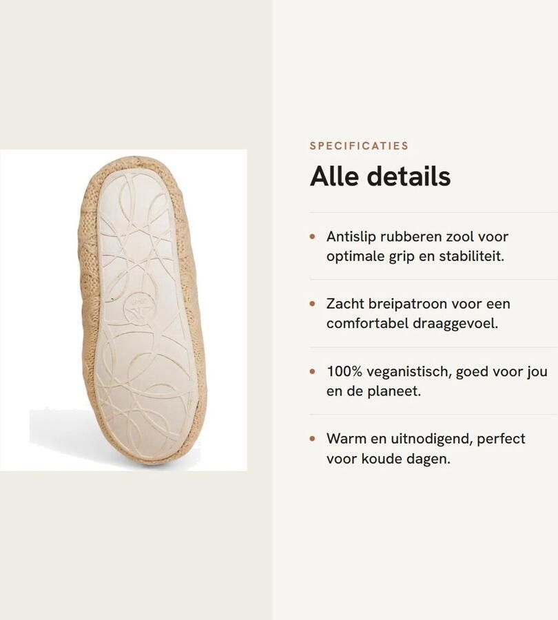 Dailygoods- Pantoffels Dames Zacht Breipatroon Antislip Zool Warm en Comfortabel 100% Veganistisch Modern Ontwerp Slippers
