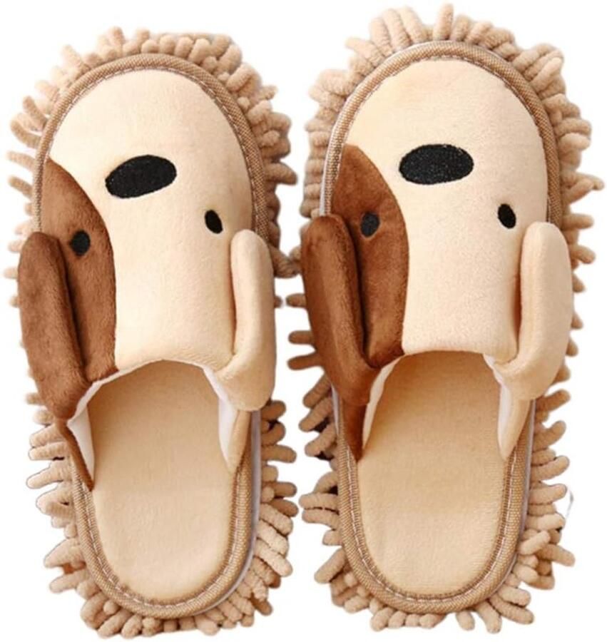 Dailygoods- Pantoffels Dikke Comfortabele Stof Cartoon Hond Microvezel Waterabsorptie Stofreiniging Luchtdoorlatendheid Schoenpantoffels