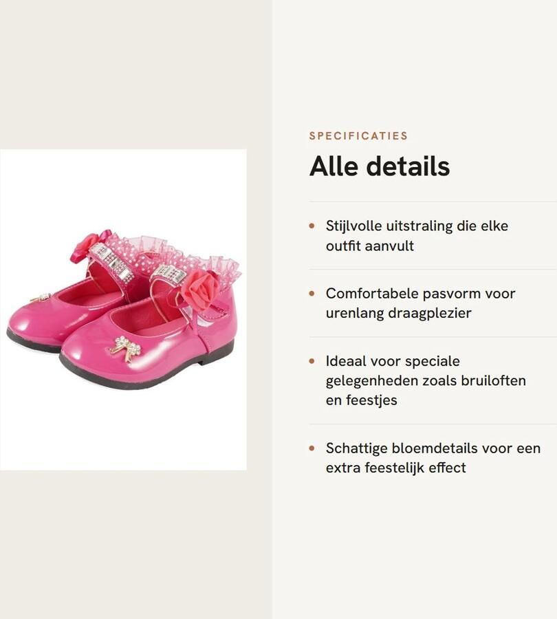 Dailygoods- Prinses Jurk Schattige Bloem Mary Jane Flats Meisjes Schoenen Bruiloft Feest