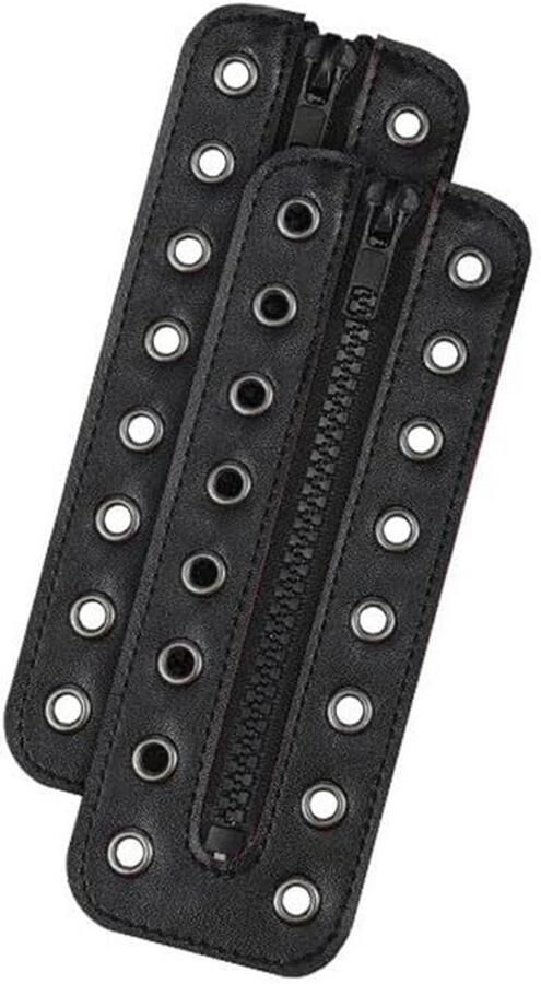 Dailygoods PU leren boot rits insert 2 stuks Ritsinzetstukken voor laarzen en sneakers
