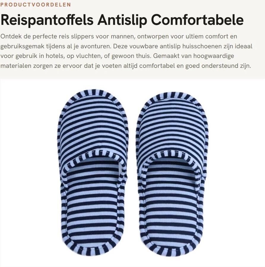 Dailygoods- Reispantoffels Antislip Opvouwbaar Comfortabel Ademend Waterdicht Draagbaar Slippers