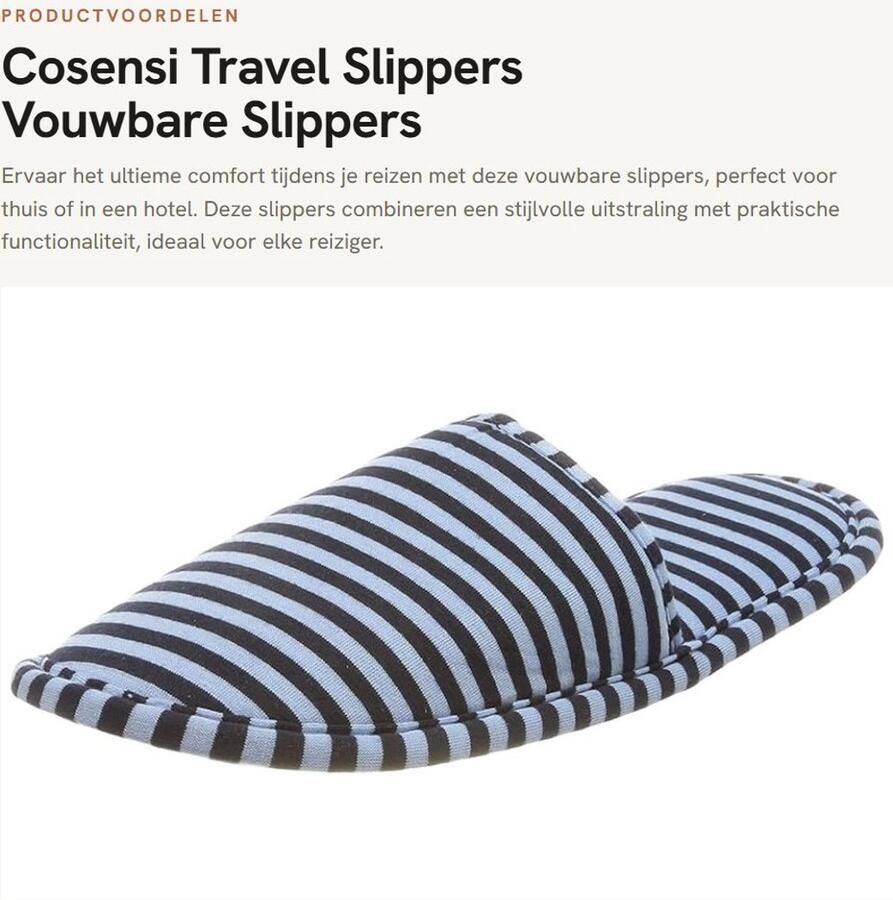 Dailygoods- Reisslippers Lichtgewicht Opvouwbaar Antislip Katoen Inclusief Opbergtas Geschikt voor Reis Hotel Slippers