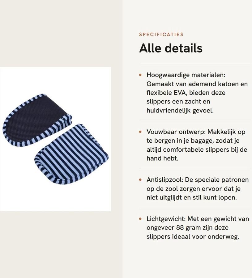 Dailygoods- Reisslippers Vouwbaar Heren Slippers Indoor Slippers EVA Materiaal Antislip Lichtgewicht