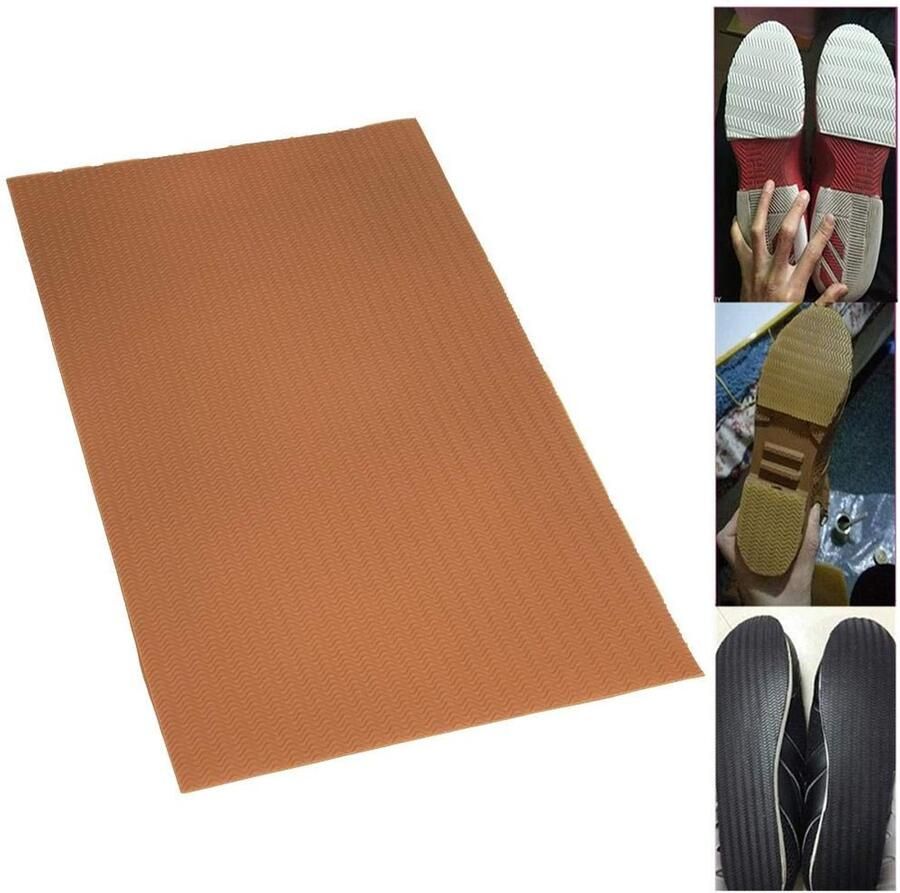 Dailygoods- Rubberen Zool Slijtvast Anti-slip Materiaal Universele Toepassing 58 x Voor Vrijetijdsschoenen Hoogwaardige Kwaliteit Zoolpad