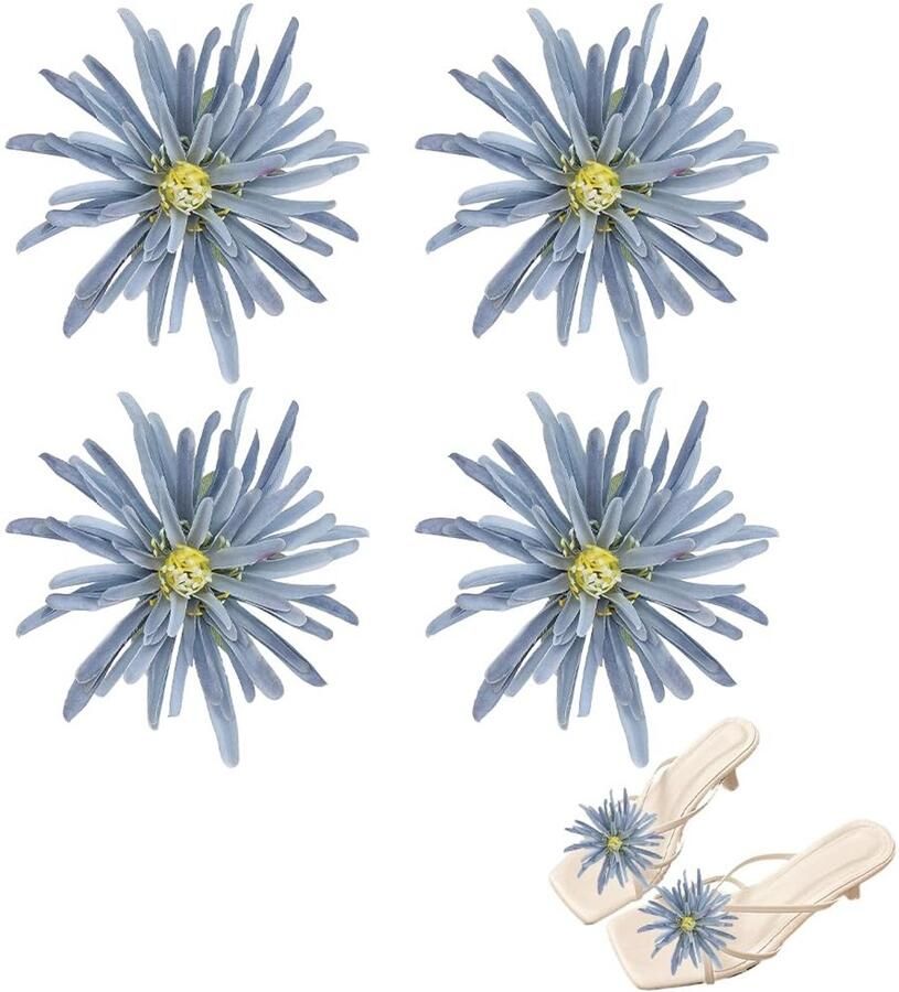 Dailygoods Roze Bloemen Schoen Clips Decoratieve Gesp voor Vrouwen Hakken en Sandalen