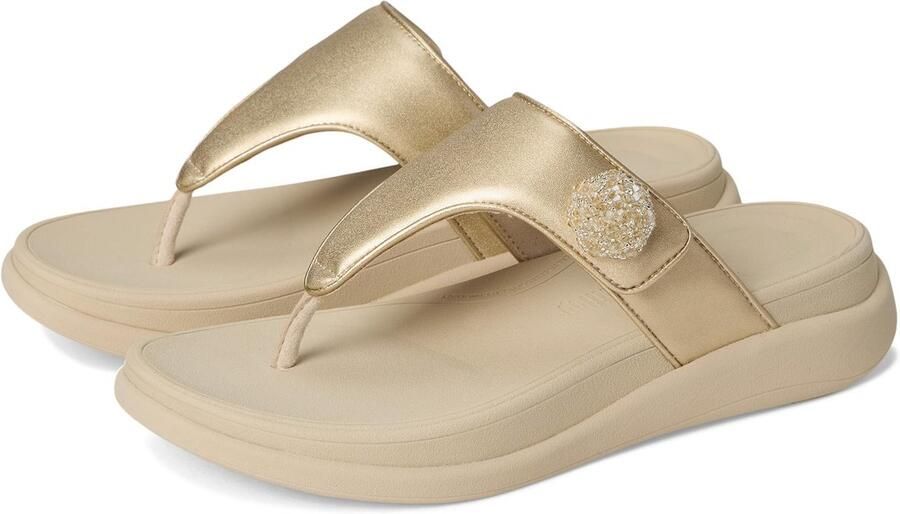 Dailygoods- Sandaal Dikke Zolen Teenstijl Kunstleer Vloeiende Lijnen Gewatteerde Tussenzool Comfortabele Pasvorm Slippers