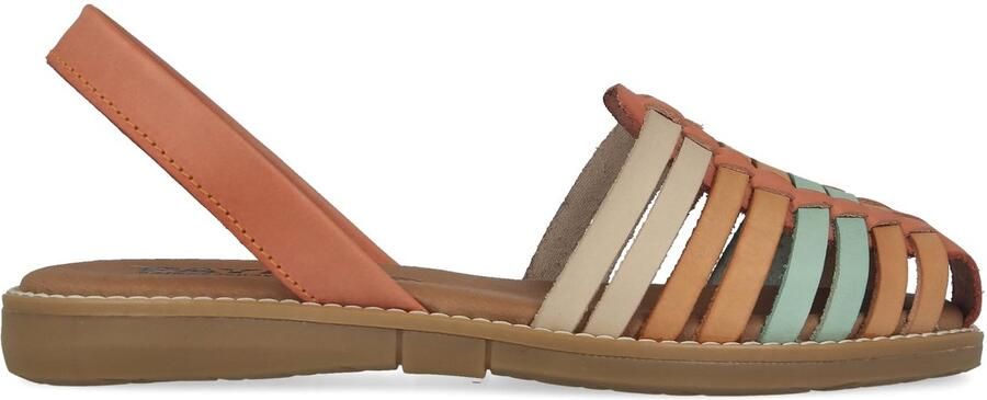Dailygoods- Sandaal Gewatteerde Binnenzool Espadrille Open Hiel Leer Rubberen Zool Gemaakt in Spanje Espadrilles