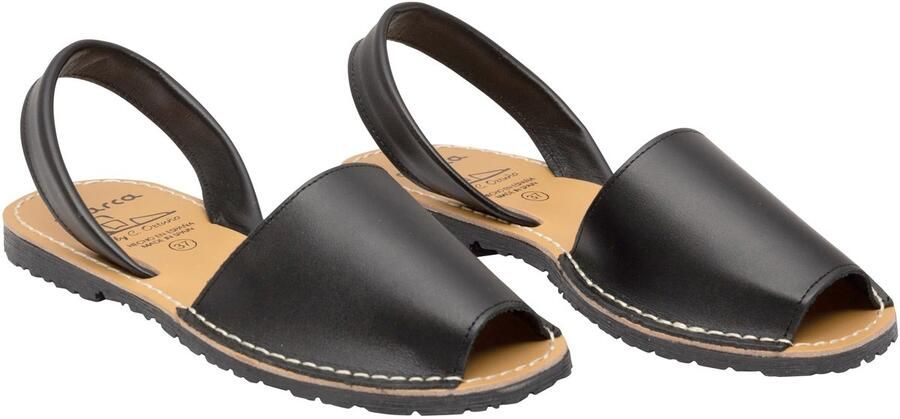 Dailygoods- Sandalen dames Handgemaakt rundleer Antislip rubberen loopzool Gewatteerd slingback-bandje Plat design 5 kleuren Slippers