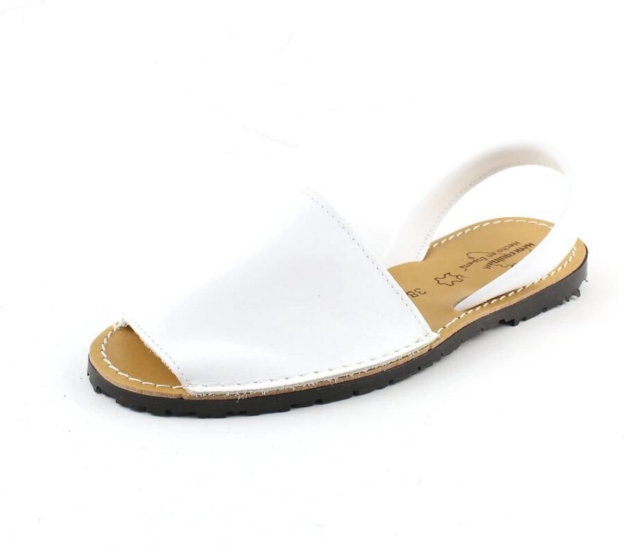 Dailygoods- Sandalen Handgemaakt Avarcas Menorquinas Antislip Rubberen Loopzool Zacht Rundleer Blokhak 5 Kleuren Dameschoenen