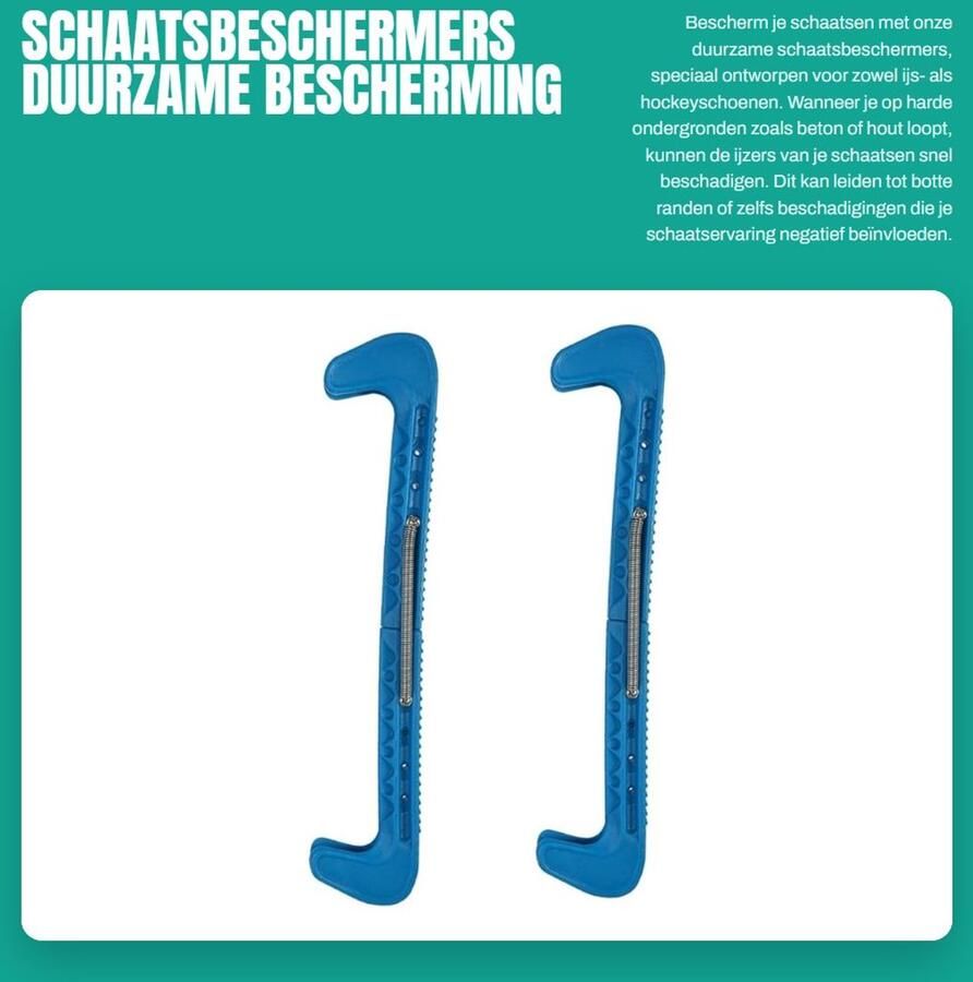 Dailygoods- Schaatsbeschermers Duurzaam Schaatsbeschermers Noren Schaatsbeschermers Kunstschaatsen Schaatsbeschermers IJshockey Verstelbare Bescherming 7 Kleuren Beschikbaar Schaatsbescherming - Foto 2