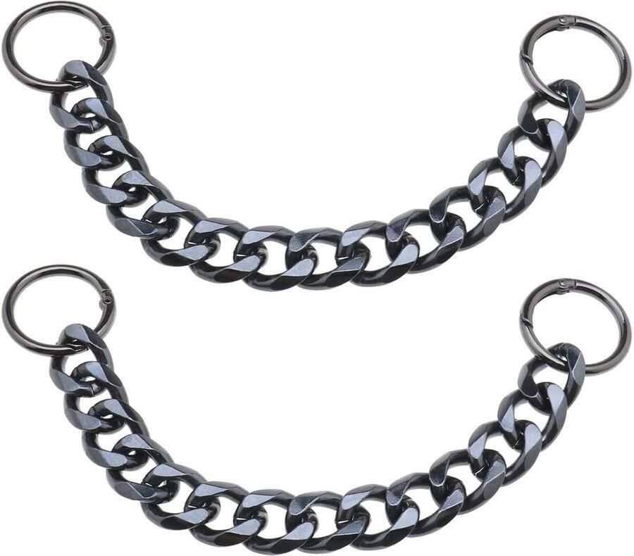 Dailygoods- Schoen Charms 2 Stuks Metalen Kettingen DIY Decoratie Accessoires Voor Sandalen Verjaardagsfeest Kerstcadeau Lichtgewicht en Stevig Schoenbedels