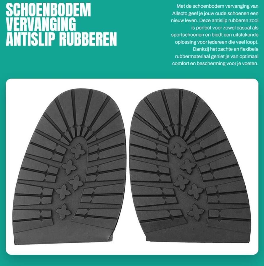 Dailygoods- Schoenbodem Antislip Rubberen Zolen Zachte Halve Zool Duurzame Reparatie Comfortabele Schoenzolen Slijtvast en Flexibel