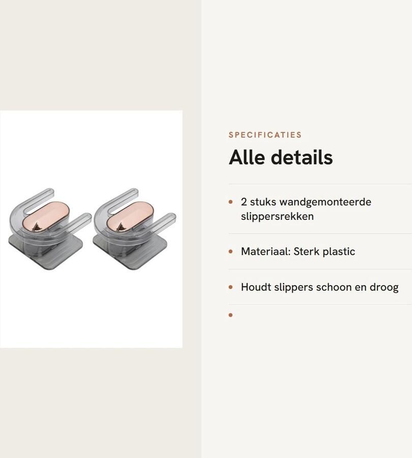 Dailygoods- Schoenenrek Wandgemonteerd 2 Stuks Sterk Plastic Multifunctioneel Slippershanger Eenvoudige Installatie Slippersrek