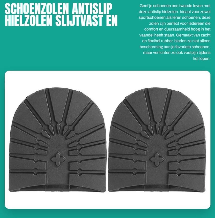 Dailygoods- Schoenzolen Antislip Rubber Hielzolen Slijtvast Vervangzolen Comfortabel Verhoogde Slijtvastheid Schoenonderdelen