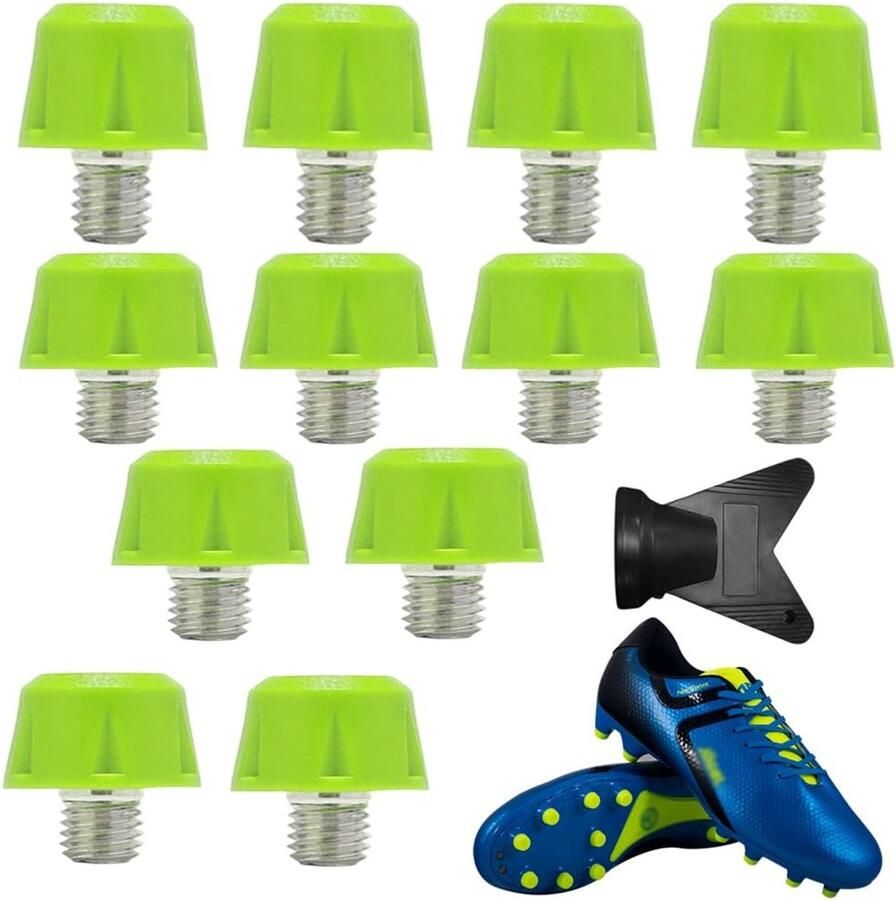 Dailygoods- Schroefbouten M5 Premium Vervangende Noppen 12 Stuks 7 mm 10 mm Nylon Metaal Antislip Duurzaam Voetbalschoenen