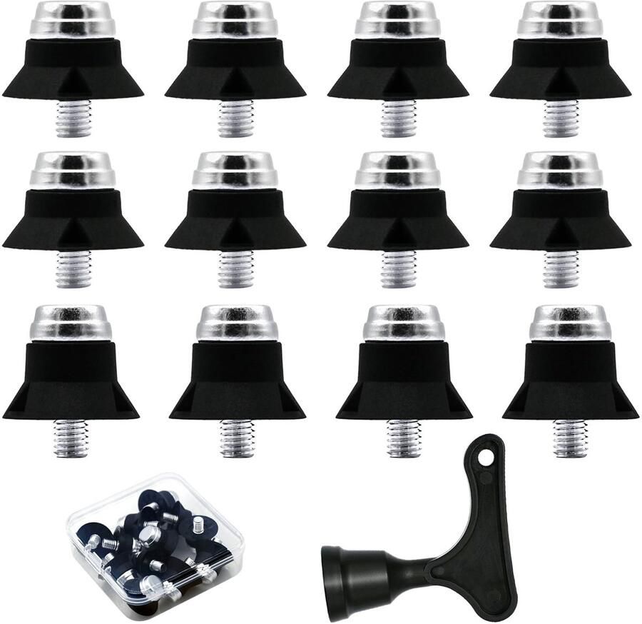 Dailygoods Set van 12 Vervangende Caps voor Voetbalschoenen Aluminium