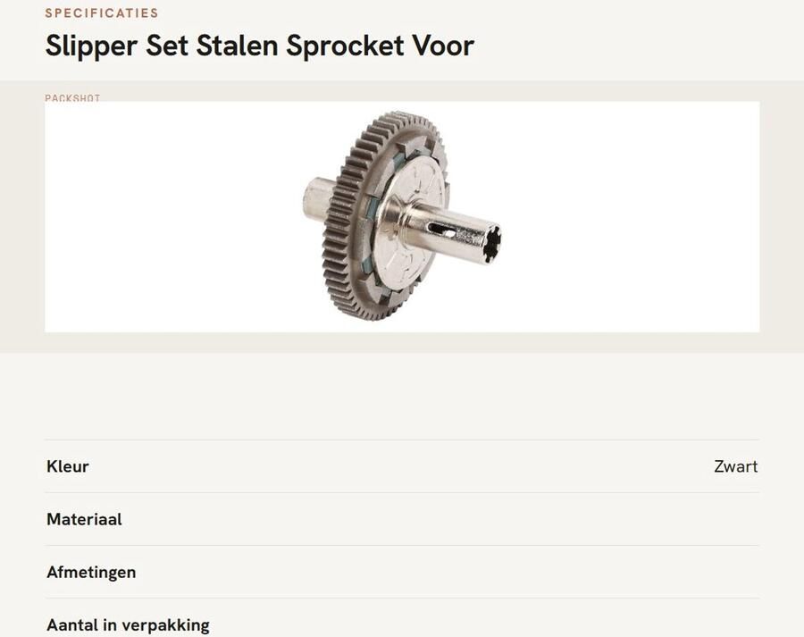 Dailygoods- Slipper Set 57T 0.8Mod Stalen Tandwielset Geschikt voor RC Auto's Eenvoudige Installatie Schokbestendig Nauwkeurige Pasvorm Slipper Clutch