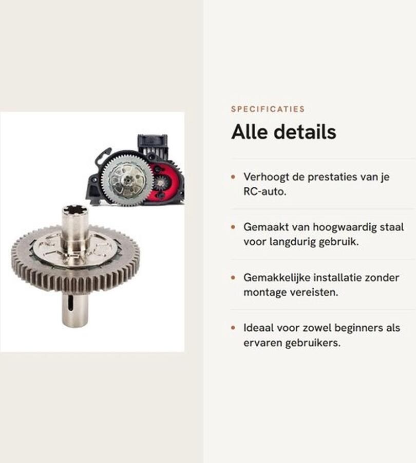 Dailygoods- Slipper Set 57T 0.8Mod Vervangend Onderdeel Rc Auto
