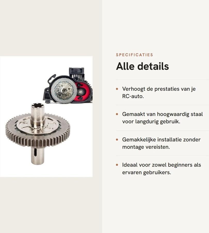 Dailygoods- Slipper Set 57T 0.8Mod Vervangend Onderdeel Rc Auto