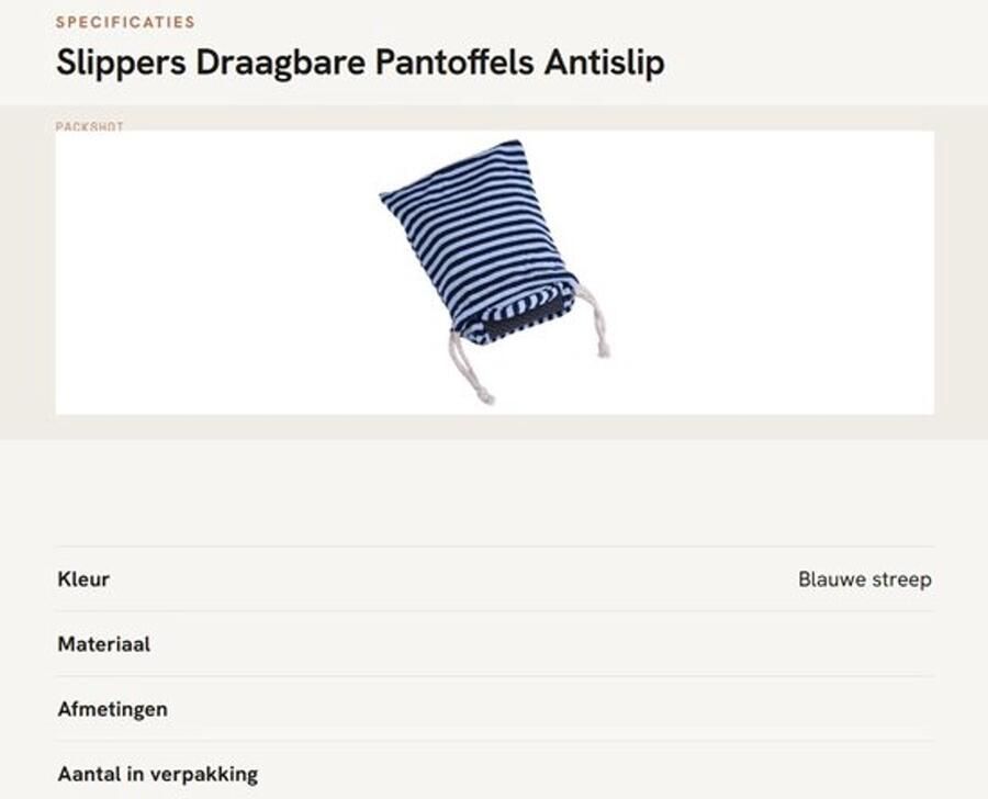 Dailygoods- Slippers Antislip Draagbaar Opvouwbaar Katoenen