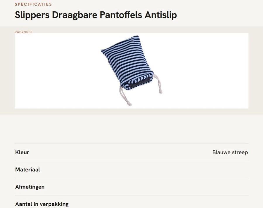 Dailygoods- Slippers Antislip Draagbaar Opvouwbaar Katoenen Waterdicht Comfortabel en duurzaam Pantoffels