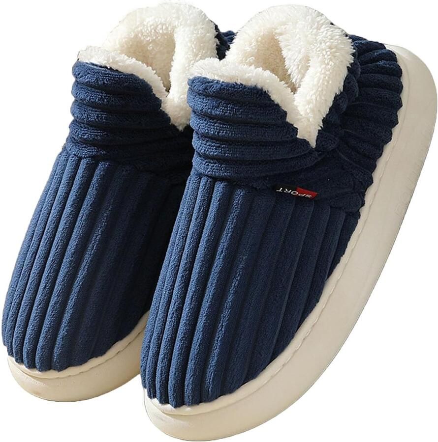 Dailygoods- Slippers Dames Antislip Warm Fuzzy Pantoffels Lichtgewicht Pluche Memory Foam Inlegzolen