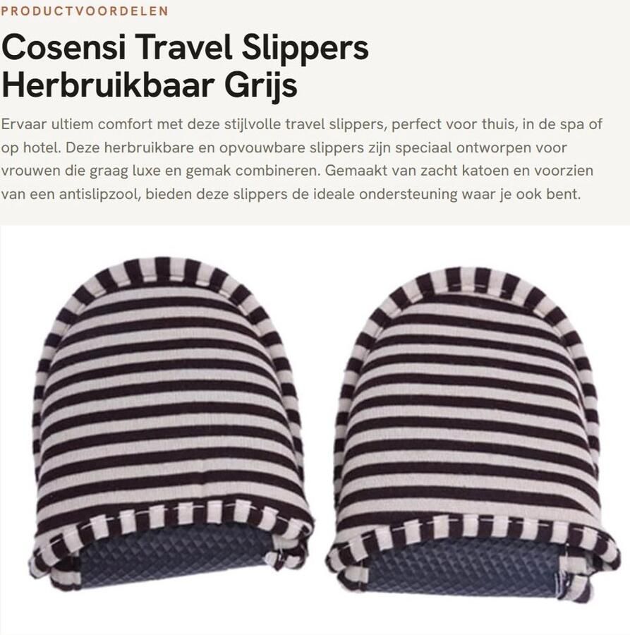 Dailygoods- Slippers Dames Opvouwbaar Antislip Katoen Binnen Reusable Lichtgewicht Huispantoffels
