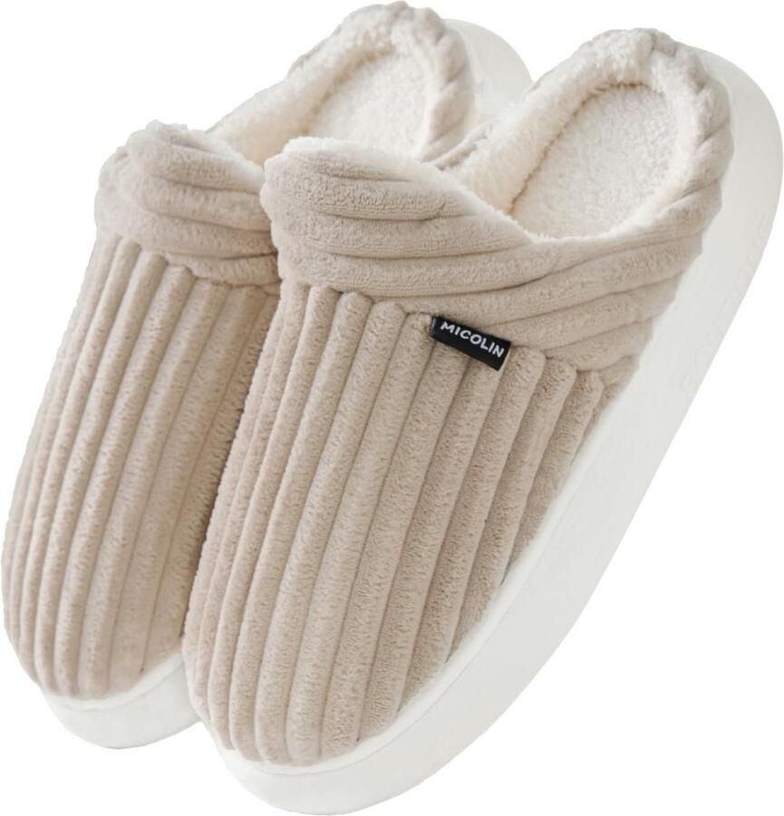 Dailygoods- Slippers Dames Warm Fuzzy Pantoffels Lichtgewicht Antislip Indoor Outdoor Ademend Fleece