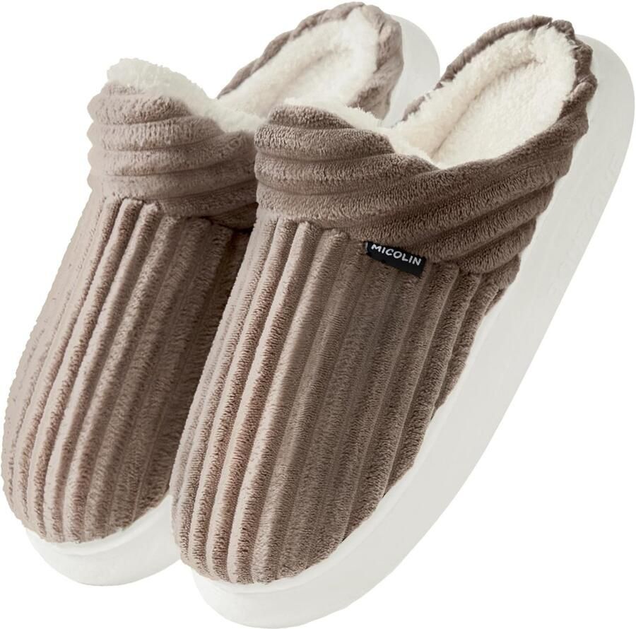 Dailygoods- Slippers Dames Warm Fuzzy Pantoffels Lichtgewicht Antislip Pluche Voering Comfortabel en Ademend