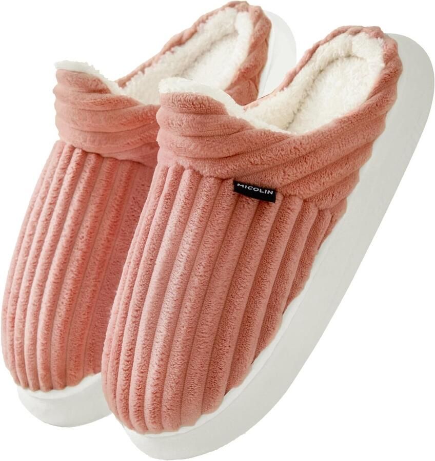 Dailygoods- Slippers Dames Warm Fuzzy Pantoffels Lichtgewicht Antislip Pluche Voering Geschikt voor Binnen Outdoor