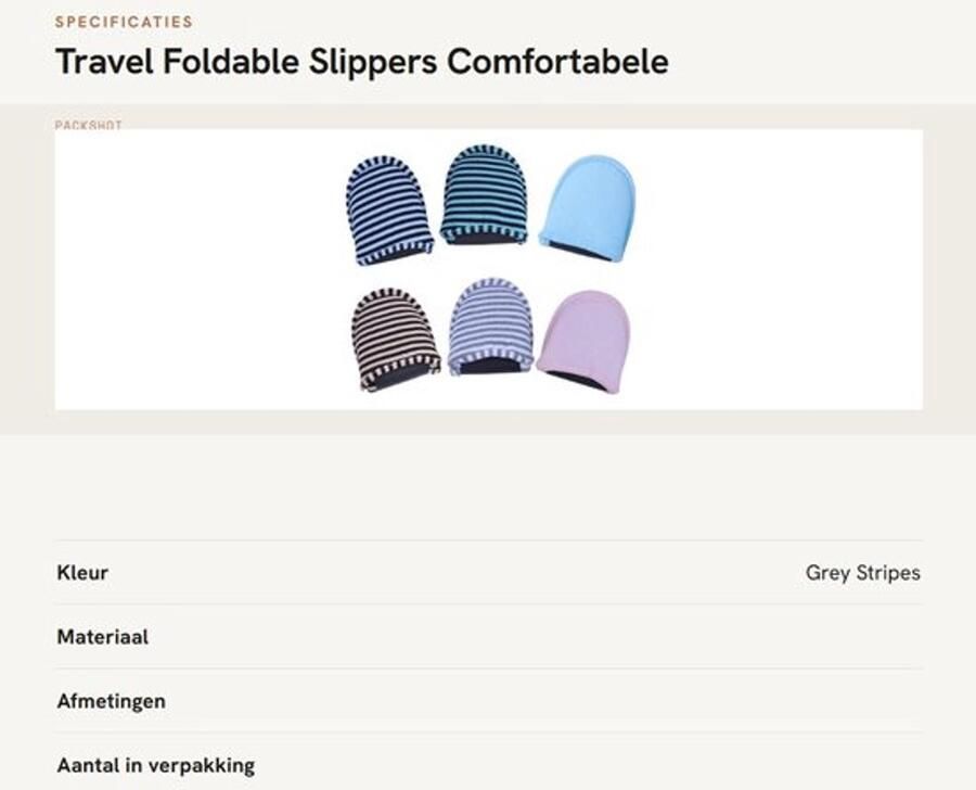 Dailygoods- Slippers Opvouwbaar Antislip Zacht Katoen