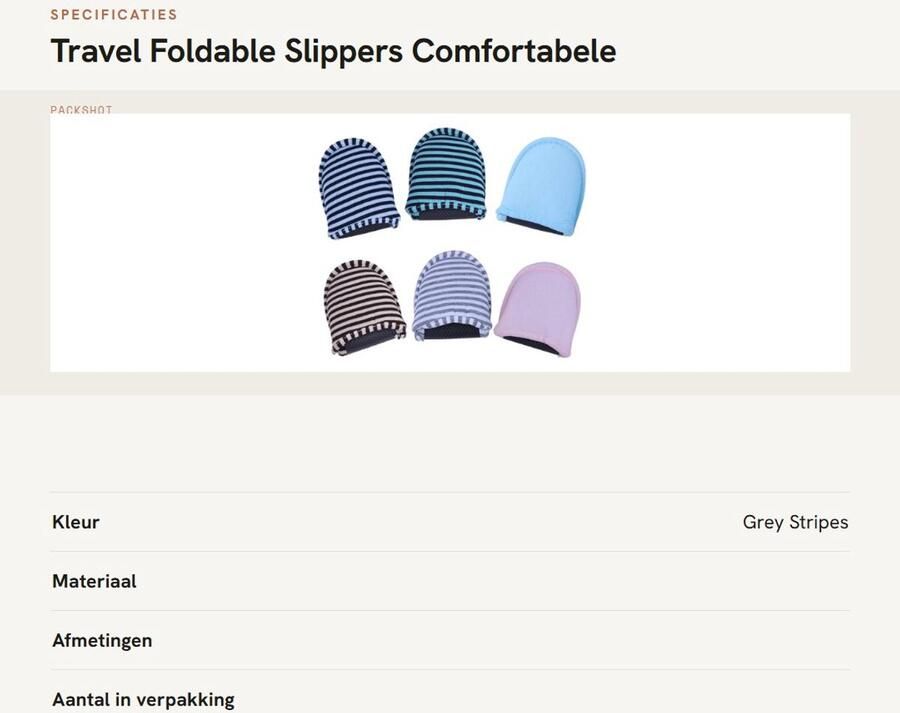 Dailygoods- Slippers Opvouwbaar Antislip Zacht Katoen Indoor Outdoor Inclusief Opbergtas Lichtgewicht Huis Slippers