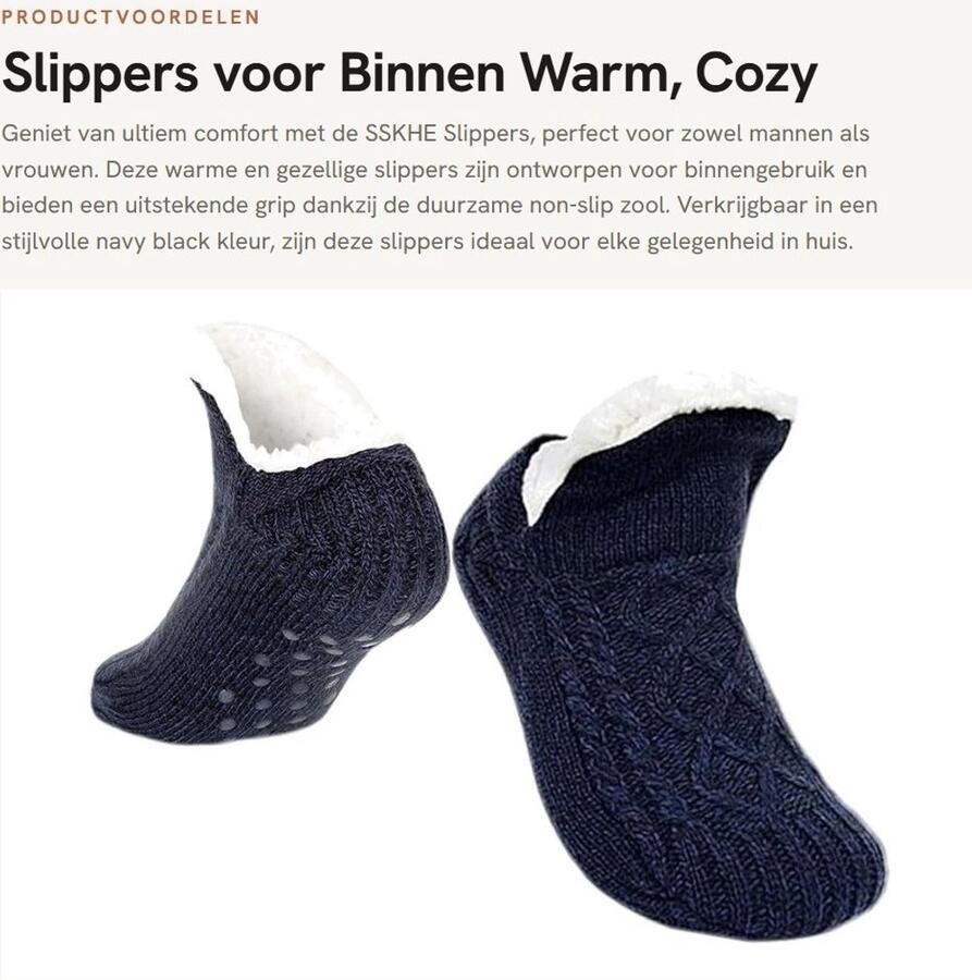 Dailygoods- Slippers Warm Antislip Fluffy Unisex Comfortabele Zolen Ideaal voor Binnengebruik Sokken